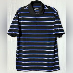 Nike Golf Tour Performance Dri Fit Short Sleeve Polo Shirt Size Medium Striped